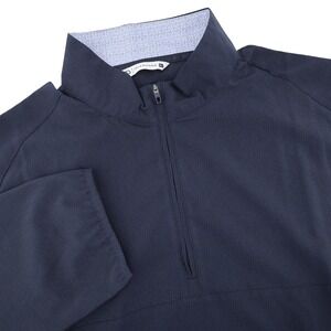 7Diamonds Oxygenate Quarter 1/4 Zip Pullover Shirt Navy Blue Mens XL